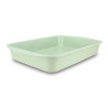 PLAT A FOUR COLORAMA 45X30CM EN ACIER CARBONE CELADON