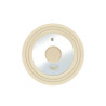 COUVERCLE MULTI TAILLE 16/18/20CM EN VERRE TREMPÉ ET SILICONE BEIGE