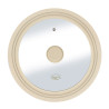 COUVERCLE MULTI TAILLE 26/28/30CM EN VERRE TREMPÉ ET SILICONE BEIGE