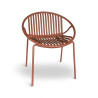 FAUTEUIL DE TABLE EN POLYPROPYLÈNE ET MÉTAL BRIQUE CALYPSO