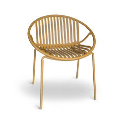 FAUTEUIL DE TABLE OUTDOOR  POLYPROPYLÈNE ET MÉTAL OCRE CALYPSO