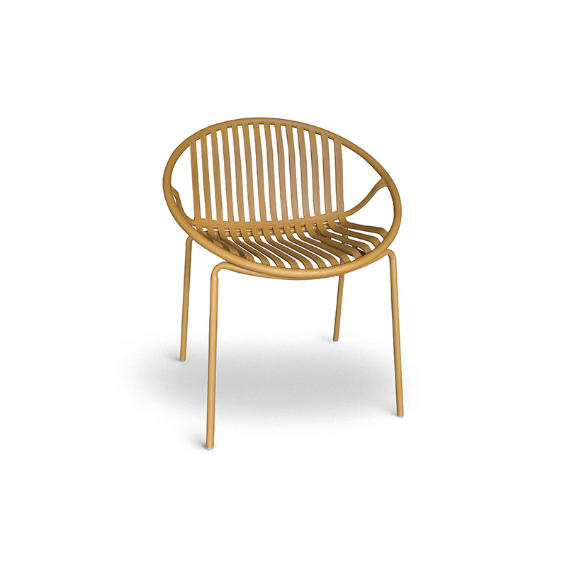FAUTEUIL DE TABLE OUTDOOR  POLYPROPYLÈNE ET MÉTAL OCRE CALYPSO