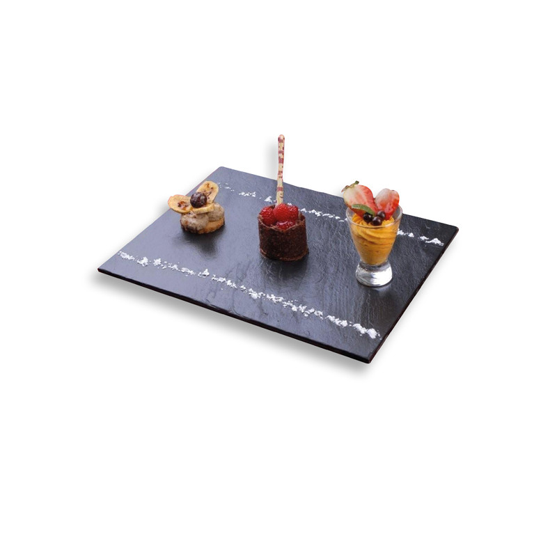 ASSIETTE RECTANGULAIRE ARDOISE NATURELLE35X15CM