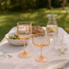 LOT DE 4 VERRES À PIED RIVIERA 49CL EN VERRE ORANGE
