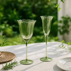 LOT DE 4 FLÛTES EDEN VERT...