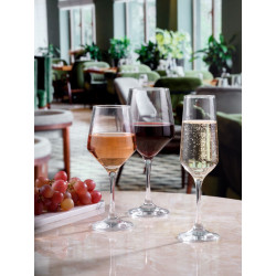 LOT DE 3 FLÛTES 21CL EN VERRE TRANSPARENT