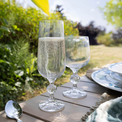 LOT DE 3 VERRES À PIED MATIGNON 23CL EN CRISTALLIN