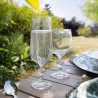 LOT DE 3 VERRES À PIED MATIGNON 23CL EN CRISTALLIN