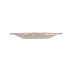 ASSIETTE PLATE FAUSTINE 26CM EN GRÈS ROSE