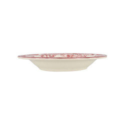ASSIETTE CREUSE FAUSTINE 22CM EN GRÈS ROSE