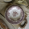 ASSIETTE CREUSE FAUSTINE 22CM EN GRÈS ROSE