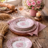 ASSIETTE CREUSE FAUSTINE 22CM EN GRÈS ROSE