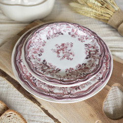 ASSIETTE À DESSERT FAUSTINE 21CM EN GRÈS ROSE