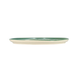 ASSIETTE PLATE CAPRIA 28CM EN FAIENCE VERT