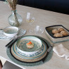 ASSIETTE PLATE CAPRIA 28CM EN FAIENCE VERT
