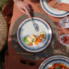 ASSIETTE PLATE AMATXI 25CM EN FAIENCE BLANC
