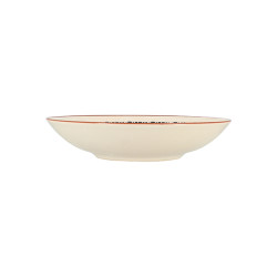 ASSIETTE CREUSE AMATXI 21CM EN FAÏENCE BLANC