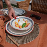 ASSIETTE CREUSE AMATXI 21CM EN FAÏENCE BLANC