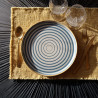 ASSIETTE À DESSERT SPIRALE 21CM BLEU ET BEIGE