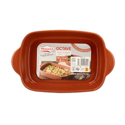PLAT À FOUR OCTAVE RECTANGLE 22X13.5CM 500ML EN GRÈS TERRACOTTA
