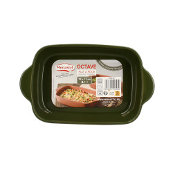 PLAT À FOUR OCTAVE RECTANGLE 22X13.5CM 500ML EN GRÈS VERT