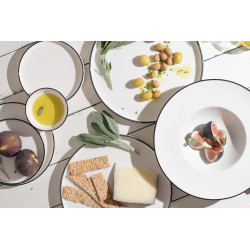 ASSIETTE PLATE MODEST NOIR LONA 21CM EN PORCELAINE