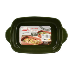 PLAT À FOUR OCTAVE RECTANGLE 27X16.5CM 1.1L EN GRÈS VERT