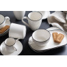 SOUS TASSE MODEST BLACK 19CM PORCELAINE
