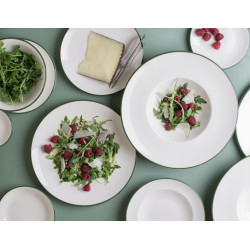 ASSIETTE DESSERT MODEST GREEN 15CM PORCELAINE