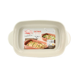 PLAT À FOUR OCTAVE RECTANGLE 33X20CM 2.2L EN GRÈS BEIGE