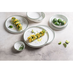 ASSIETTE DESSERT MODEST GREEN 16.5CM PORCELAINE