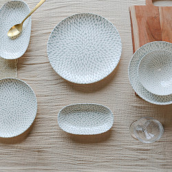 ASSIETTE CREUSE JASMIN 21CM EN PORCELAINE BLANC