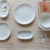 ASSIETTE CREUSE JASMIN 21CM EN PORCELAINE BLANC