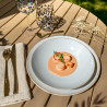 ASSIETTE CREUSE NUANCE 21CM EN PORCELAINE BLANC