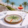 ASSIETTE PLATE PALMERAIE 27CM EN PORCELAINE
