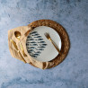 ASSIETTE PLATE PESCARE 26.5CM EN PORCELAINE BLANCHE