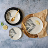 ASSIETTE DESSERT PESCARE 20CM EN PORCELAINE BLANCHE