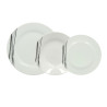 ASSIETTE PLATE CARBONE 27CM EN PORCELAINE BLANC