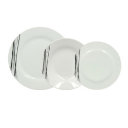ASSIETTE CREUSE CARBONE 20CM EN PORCELAINE