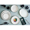 ASIETTE CREUSE LINEA NOIR 23CM EN PORCELAINE