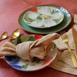 ASSIETTE CREUSE FLORALUX 21CM EN PORCELAINE