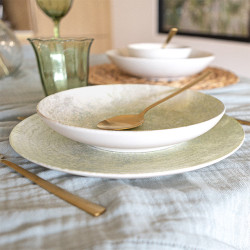 ASSIETTE CREUSE NATURA 21CM EN PORCELAINE