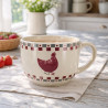 JUMBO GALLINA 45CL EN GRÈS GRIS ET ROUGE