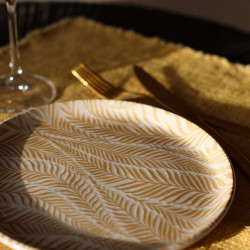 ASSIETTE À DESSERT SAVANE 20CM EN GRÈS