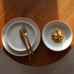 ASSIETTE PLATE DUNE 26CM EN GRÈS BEIGE