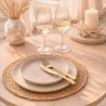 ASSIETTE CREUSE DUNE 20.5CM EN GRÈS CREME