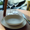 ASSIETTE CREUSE DUNE 20.5CM EN GRÈS CREME