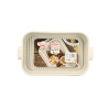 PLAT À FOUR GRILLE OCTAVE RECTANGLE 840ML 26.5X15CM EN GRÈS BEIGE