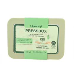 BOITE HERMÉTIQUE RECTANG PRESSBOX 820ML EN VERRE BOROSILICATE CELADON