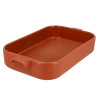 PLAT À FOUR GRILLE OCTAVE RECTANGLE 26.5X15 CM EN GRÈS TERRACOTTA